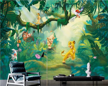 Beibehang personalizado papéis de parede decoração da sua casa vinil hd dos desenhos animados animais madeiras fundo papel para o quarto dos miúdos 3d 2024 - compre barato