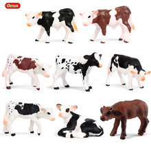 Oenux-figuras de acción de animales de vaca y leche de granja, figurita de Pvc de alta calidad, modelo bonito en miniatura, juguete educativo para niños 2024 - compra barato