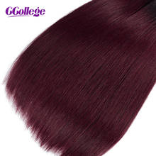 CCollege Brazilian Straight Hair Weave Bundles 12"-24" Remy Human Hair T1B/99J Dark Root Ombre Hair 3 Bundles Deal Bob Style 2024 - buy cheap