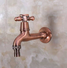 Antique Red Copper Brass Single Cross Handle Washing Machine Faucet /Garden Water Tap / Laundry Sink Cold Water Taps aav303 2024 - buy cheap