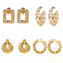 2020 New ZA Geometric Metal Earrings for Women Punk Heavy Gold Party Statement Fashion Vintage Drop Dangle Earrings Bijoux 2024 - buy cheap