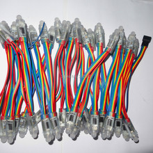 IP68 DC5V 12mm WS2801 pixel module,full color;50pcs a string;with color wire,epoxy resin filled 2024 - buy cheap