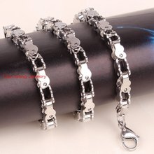 20"-36" lonng 5mm width choose 100% Brand New 316L Stainless Steel Silver Color Biker Link Chain Necklace Fashion Mens Jewelry 2024 - buy cheap