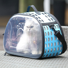 Bolsa de transporte para pets, bolsa de ombro para carregar cachorros e gatos, transparente, respirável, dobrável, bolsa de viagem para carregar cachorros 2024 - compre barato