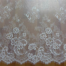 1,5 m/unid exquisito encaje pestaña tela 100cm de ancho irregular negro blanco encaje de nailon DIY vestido de boda accesorios de ropa 2024 - compra barato