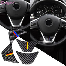 Ceyes-capa para tela do volante do carro, acessório de fibra de carbono, adesivo automotivo para bmw m, x1, 1, 2 series, e84, touzer 2024 - compre barato