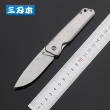 Sanrenmu 7096 faca de bolso dobrável edc, lâmina com clipe de cinto para viagens, camping e caça 2024 - compre barato