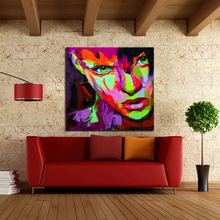 Free Shipping Handpainted Best Quality Modern Abstract Oil painting Smart Lady Portraits On Canvas Pictures Wall Art Pictures 2024 - buy cheap