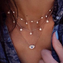 2018 New Multi Women star eye Crystal Choker Necklace chocker Jewelry collana Bijoux Femme Joyas mujer Collier ras du cou 2024 - buy cheap