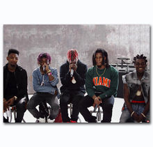 Kodak Black 21 Savage Lil Uzi Vert Lil Yachty-Silk Art Poster Wall Sticker Decoration Gift 2024 - buy cheap