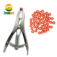 Tail removal Pigs And Sheep Castration Pliers and 100 Particulate Rubber Ring Castration Device 2024 - buy cheap