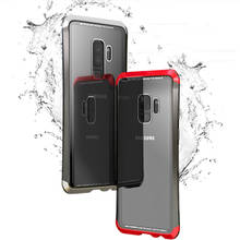 Для samsung Galaxy S8 S9 случае PlusS8 + S9 + металлическая крышка металл + класса чехол для Sansung S8 S9plusShock доказательство стройная оболочки моды 2024 - купить недорого