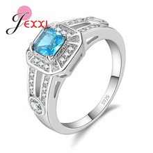 Unique Design Women Wedding Ring  925 Sterling Silver Cubic Zircon Crystal Ring Fine Jewelry Anillos Mujer 2024 - buy cheap