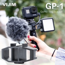 VIJIM GP-1 Gopro чехол Vlog штатив подставка, 2 холодного башмака крепление для микрофона световая экшн-камера аксессуары для Gopro Hero 7 6 5 4 2024 - купить недорого