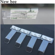 Newbee 4Pcs Car Styling Parking Ticket Clip Fastener Auto Card Bill Holder Organizer Windshield Sticker For Nissan Hyundai VW 2024 - buy cheap