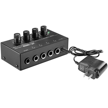 Eu Plug,Ha400 Ultra-Compact 4 Channels Mini Audio Stereo Headphone Amplifier With Power Adapter Black 2024 - купить недорого