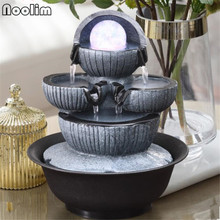 Resin Water Fountains Home Decoration Feng Shui Wheel Office Tabletop Waterscape Figurines Living Room Ornaments Wedding Gifts 2024 - buy cheap