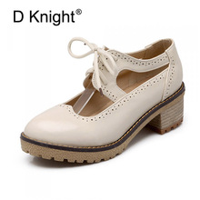 Оксфорды в ретро стиле для женщин большие размеры 34–43 повседневные туфли на шнуровке женская обувь сезон весна-осень-лето оксфорды на плоской подошве цвет белый черный 2024 - купить недорого