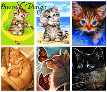 DIY 5D Diamond Painting Full Square Cartoon Cat 5D diamond embroidery Full Set Cute Cat diamond mosaic Sale rhinestone pictures 2024 - buy cheap