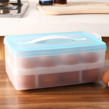 Portable egg box Egg refrigerator pack egg case  Double layers eggs preservation storage boxes 24case 24.5*15.7*9.5cm 2024 - buy cheap