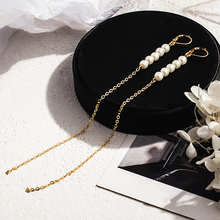Pendientes largos de borla con perlas de imitación para mujer, abalorio coreano, Color dorado, estilo frío, pendiente de joyería de regalo 2024 - compra barato