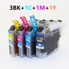 XIMO 6PCS  LC163 LC161CHIPPED Compatible ink cartridge for DCP-J152W DCP-J552DW DCP-J752DW MFC-J245 MFC-J470DW MFC-650DW 2024 - buy cheap