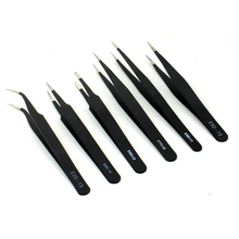 6pcs/lot 6 in 1 Professional Anti-Static Stainless Steel Tweezers Maintenance Tools Kits Set For Phone&small electronics Repair 2024 - buy cheap