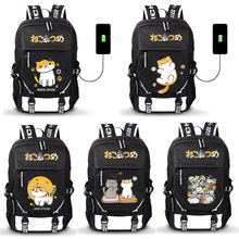 Neko Atsume Cat Backyard Anime USB Port Backpack Boy Girls Men Women Bag Travel School Bag Teenager Laptop Book Bag Mochila 2024 - buy cheap