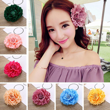 Sale 1pc Women's Beauty Bridal peony Orchid Flower Hair Clip Hairpins Barrette Wedding Party Women Accessories 2024 - buy cheap