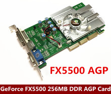 Новая видеокарта GeForce FX5500 256 Мб DDR AGP 4X 8X VGA DVI 2024 - купить недорого