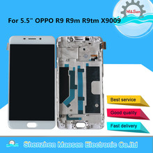 Tela lcd de 5.5 polegadas para oppo r9 r9m, r9tm x9009, oppo f1 plus, com moldura 2024 - compre barato