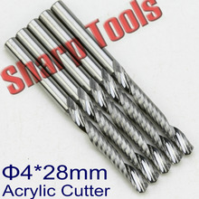 4*28mm Single Flute Router Bits CNC Mill Tool for Solid Wood Acrylic Cutting/ Tungsten Carbide Milling Tools CNC Cutter Bit 2024 - buy cheap