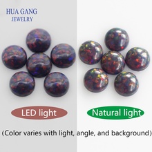 FH22 Opal Stone Loose Beads Round Shape Flat Base Cabochon Created Gemstone For Jewelry Making DIY 2024 - buy cheap