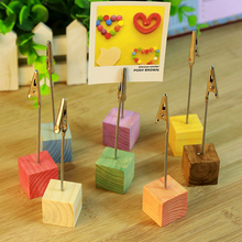 Color photo clip holder table wedding party place favor personalized gift cube stand alligator wire desk card note picture memo 2024 - buy cheap