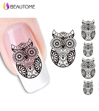 Nail Art Water Decals Transfer Stickers Cute Animal Owl Pattern Sticker ! 2024 - buy cheap