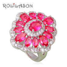 Hot Sell Crystal Rings High Quality silver color Stamped Rose Zircon Fashion Jewelry Party Ring USA Size #6#7#8#9#10 JR2117 2024 - buy cheap