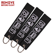 3 PCS/LOT Novelty Eat Sleep Rid Repeat Porte Clef Embroidery Key Chain Bijoux Keychain for Motorcycles n Cars Key Chain for Men 2024 - buy cheap