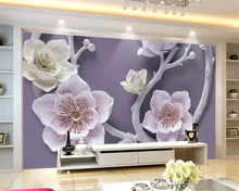 Beibehang пользовательские Настенные обои 3D модные роскошные 3D Цветочные рельефные обои для стен 3 D гостиница гостиная украшение для дома 2024 - купить недорого