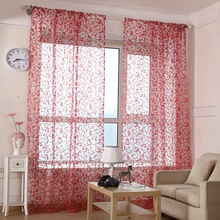Wholesales Chic Room Floral Tulle Curtain Window Door Balco ny  Lifting Sheer Valance Burn Out Organza Pencil Pleating 2024 - buy cheap