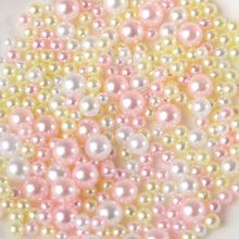 500PCS/bag 2.5-5mm Mix Rainbow Color Round UV Resin No Hole Imitation Pearl Beads Loose Beads Women Diy Jewelry Necklace Making 2024 - buy cheap