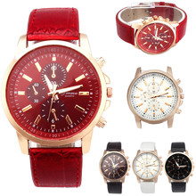 Fashion Geneva Leather Analog Dial Quartz Sport Wrist Watch reloj deportivo hombre dress luxury watches women men 2019 2024 - buy cheap