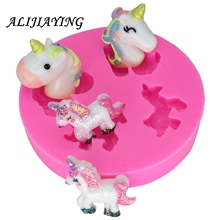 Unicorn horse Silicone Mold chocolate Fondant Cake Decorating Tools Soap Mold dessert decorators moulds DY0006 2024 - buy cheap