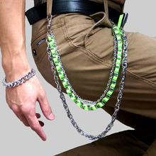Hip hop Punk Men Belt Waist Key Chain Multilayer Male Pants Chain Jeans Key ring Metal Pants Rock Clothing Accessories Jewelry 2024 - buy cheap
