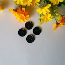 Sewing materials 150pcs 23mm (7/8") 4 hole black resin shirt buttons clothing pad buttons sewing accessoires wholesale 2024 - buy cheap