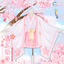 Disfraz de Anime Cardcaptor Kinomoto para mujer, Kimono de cerezo Sakura, disfraz de Halloween, Envío Gratis Nuevas existencias 2024 - compra barato