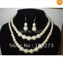 Conjunto de joyas de perlas AA 6-12MM, modelador de Color blanco redondos de 18 '-21 pulgadas, S925 pendientes de plata, venta al por mayor, nuevo, envío gratis 2024 - compra barato