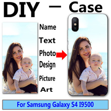 DIY personalizado foto nombre personalizado impresión su diseño funda para Samsung Galaxy S4 I9500 I9505 GT-I9500 5,0" 2024 - compra barato