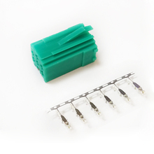 Conector de porta para renault, conector verde de mini iso 6pin, conector de porta para renault fiat, volkswagen audi skoda vdo bluponto mini iso, 10 conector iso 2024 - compre barato