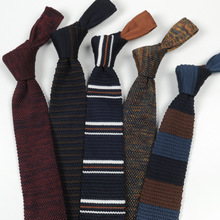 Gravata de lã casual masculina, 6-7cm, de lã, moderna, ponta selvagem, presentes para homens, festa, casamento, padrinhos, gravata de pescoço, roupa diária 2024 - compre barato