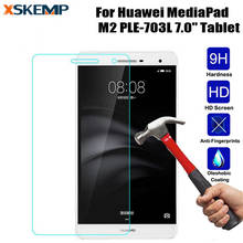 Закаленное стекло XSKEMP 9H с защитой от царапин для Huawei MediaPad M2 PLE-703L 7,0 дюйма, тонкая прозрачная ударопрочная защитная пленка 2024 - купить недорого